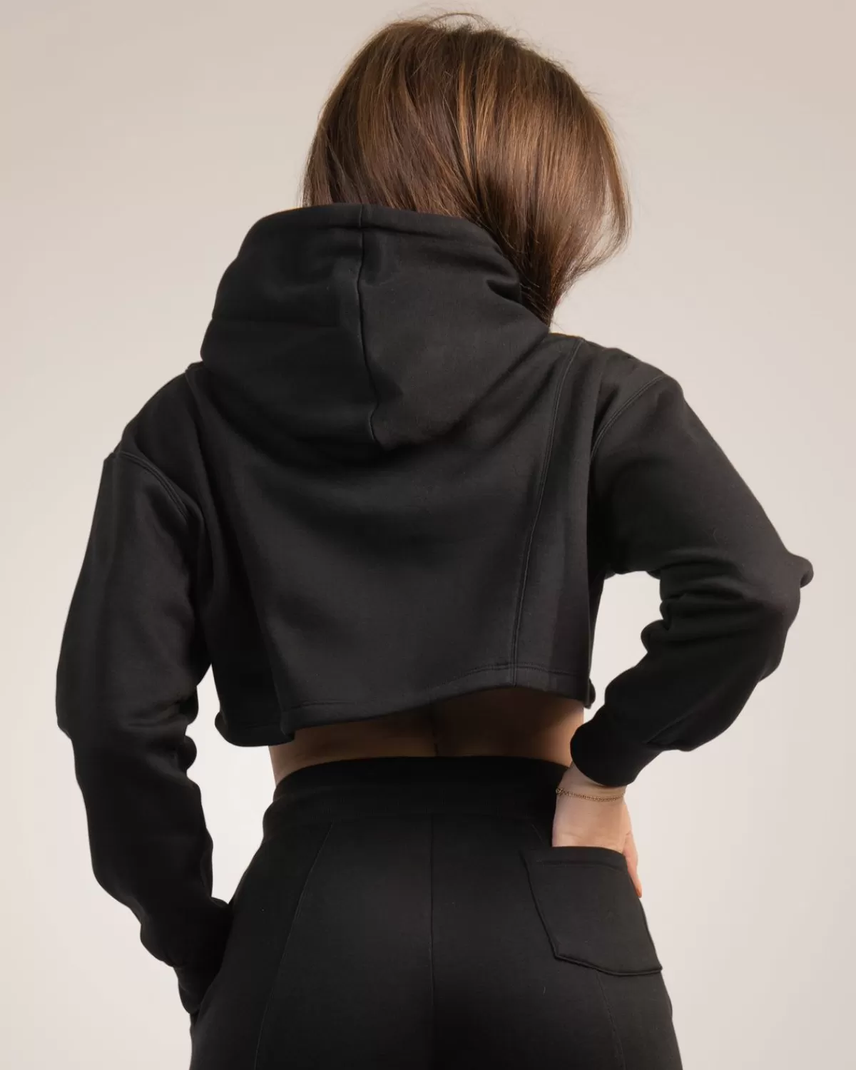 Chill Lounge Cropped Hoodie Black^Gavelo Cheap