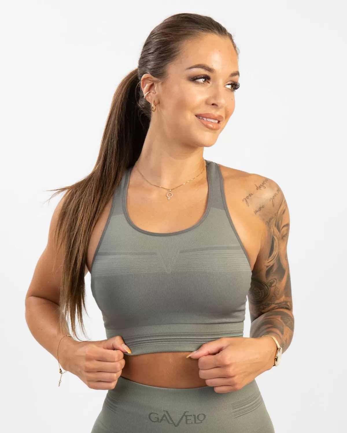 Pulse Nude Olive Grey Seamless Top^Gavelo Outlet