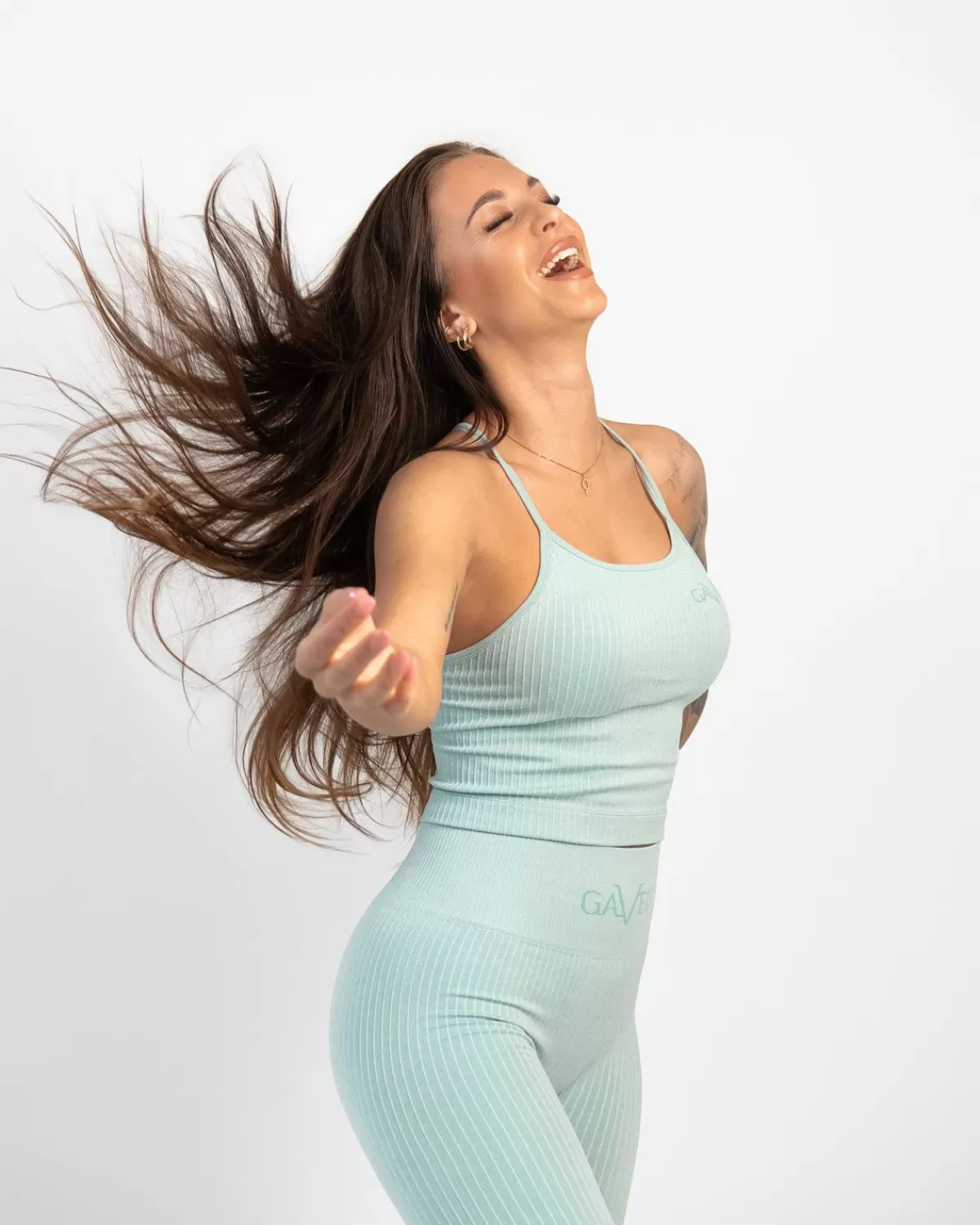 Seamless Ribbed Pistage Melange Linne^Gavelo Flash Sale