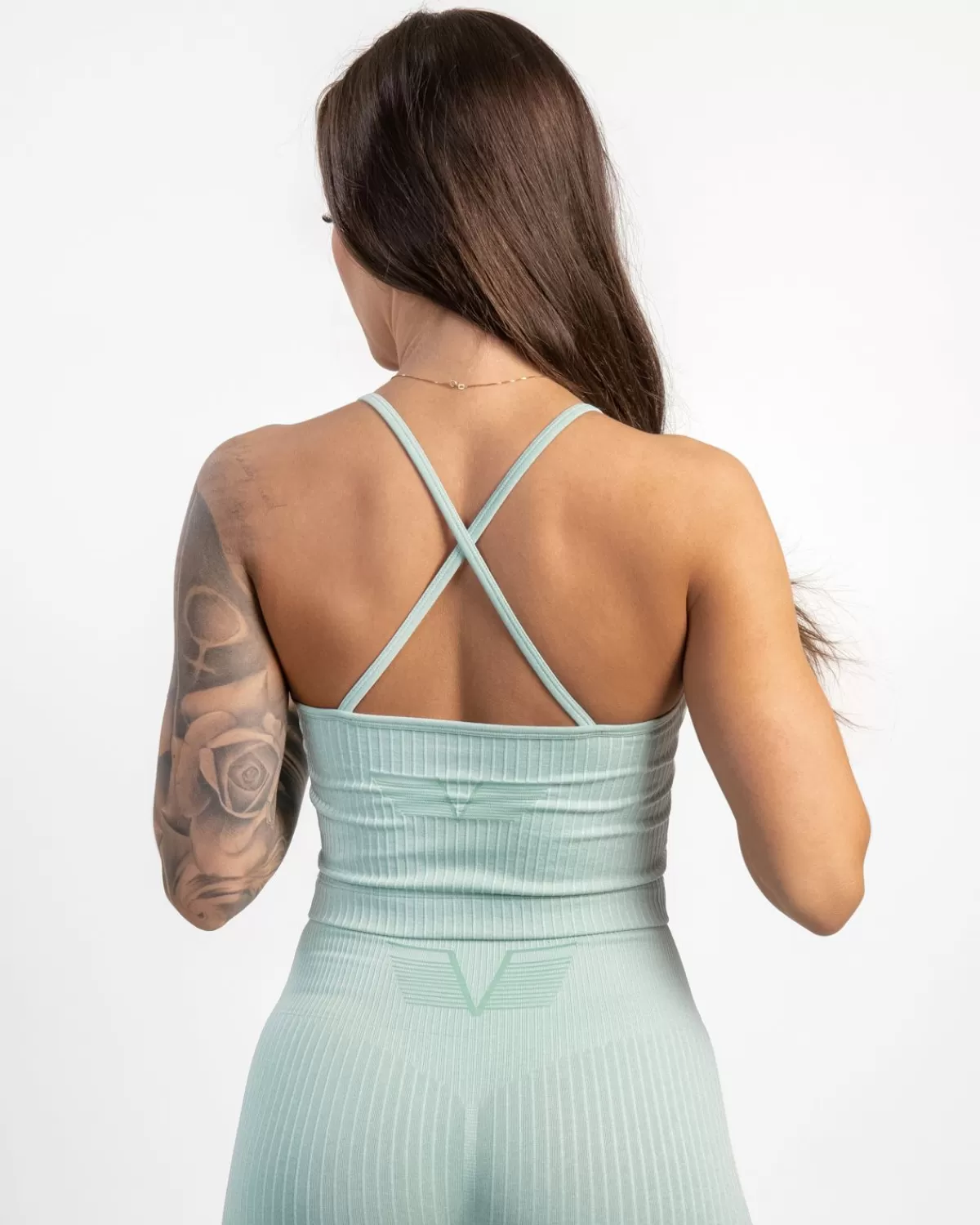 Seamless Ribbed Pistage Melange Linne^Gavelo Flash Sale