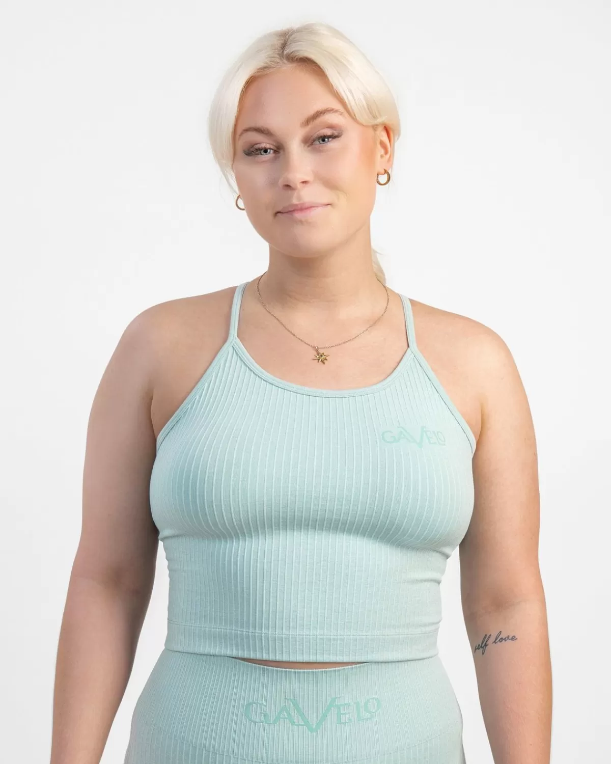Seamless Ribbed Pistage Melange Linne^Gavelo Flash Sale