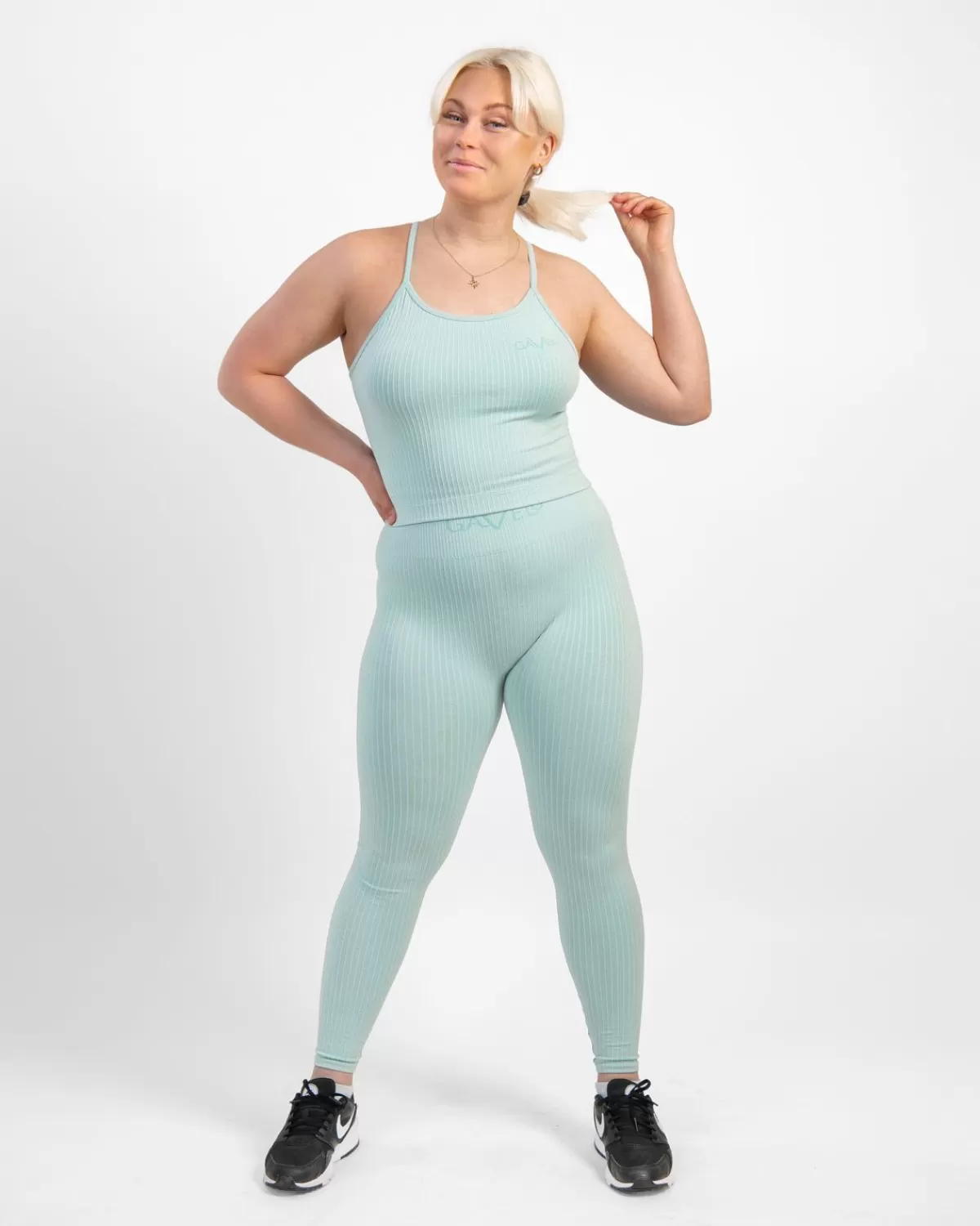 Seamless Ribbed Pistage Melange Tights^Gavelo Clearance